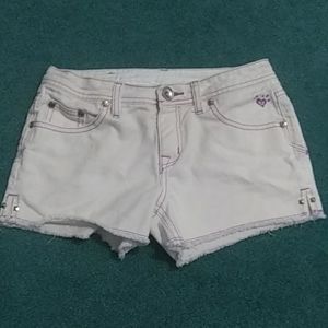 Justice Jeans bleached denim shorts